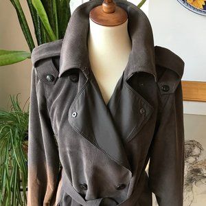 MaxMara brown corduroy raincoat sz 8 great details